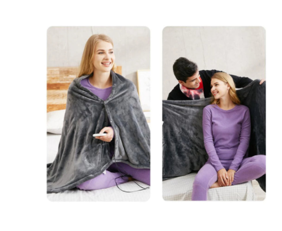Arctic Aura™ USB Heated Flannel Blanket – Ultra Soft Electric Heated Throw for Home, Office & Travel