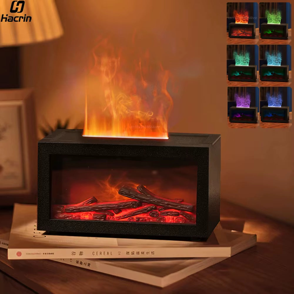Arctic Aura™ Fireplace Flame Aroma Diffuser – Ultrasonic Humidifier & Essential Oil Aromatherapy Diffuser