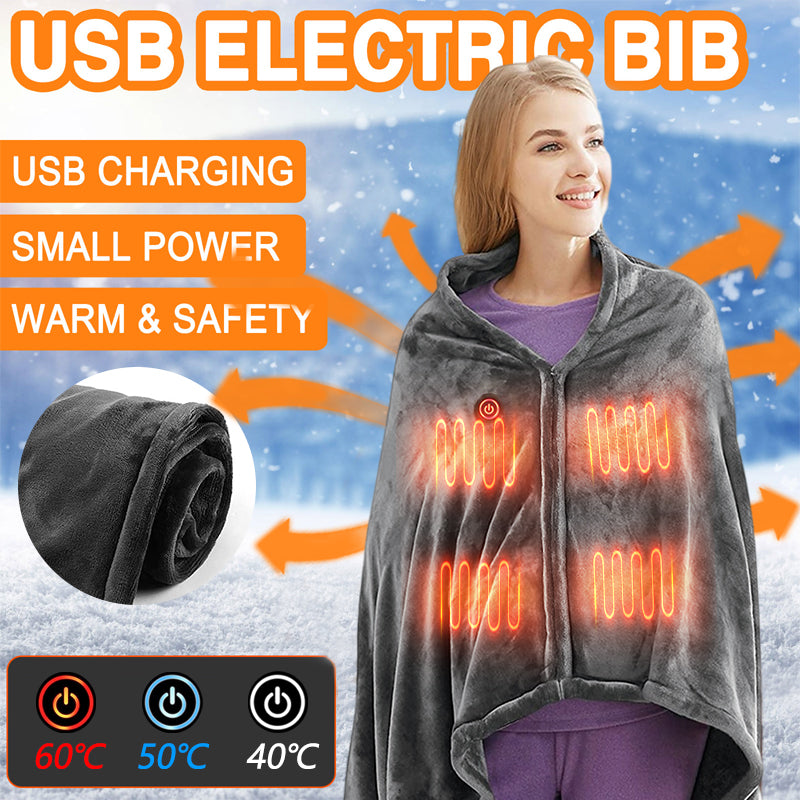 Arctic Aura™ USB Heated Flannel Blanket – Ultra Soft Electric Heated Throw for Home, Office & Travel