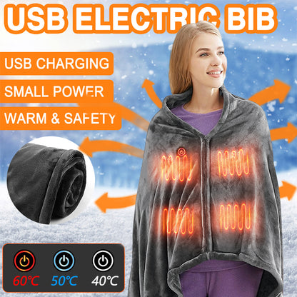 Arctic Aura™ USB Heated Flannel Blanket – Ultra Soft Electric Heated Throw for Home, Office & Travel