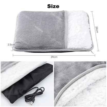 Arctic Aura™ USB Heated Foot Warmer – Ultra Soft Plush Electric Foot Heating Pad for Home, Office & Relaxation