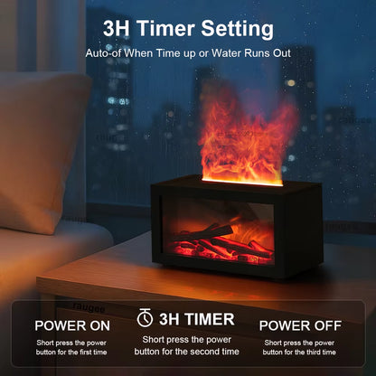 Arctic Aura™ Fireplace Flame Aroma Diffuser – Ultrasonic Humidifier & Essential Oil Aromatherapy Diffuser