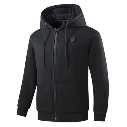 Arctic Aura™ 5-Zone USB Heated Hoodie – Electric Thermal Hooded Jacket for Men | Winter Warmth & Comfort