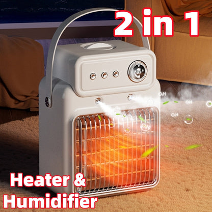 Arctic Aura™ 2-in-1 Room Heater & Humidifier – 1200W Portable Indoor Table Heater for Home & Office