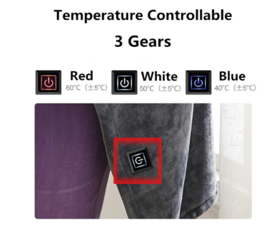 Arctic Aura™ USB Heated Flannel Blanket – Ultra Soft Electric Heated Throw for Home, Office & Travel