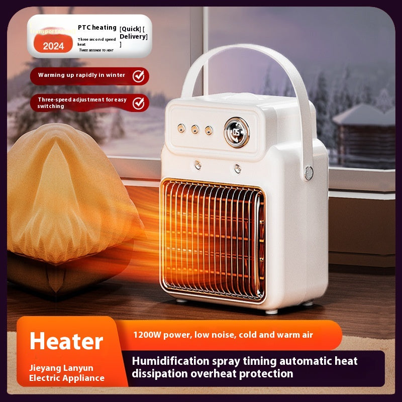 Arctic Aura™ 2-in-1 Room Heater & Humidifier – 1200W Portable Indoor Table Heater for Home & Office