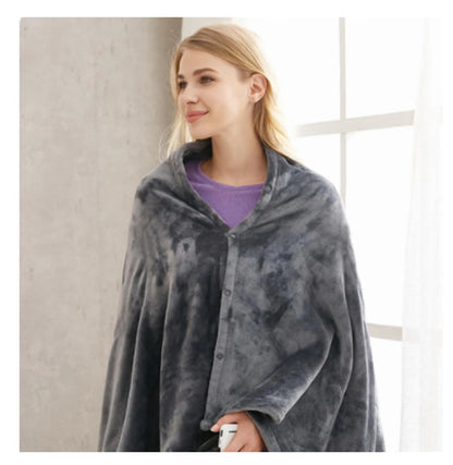 Arctic Aura™ USB Heated Flannel Blanket – Ultra Soft Electric Heated Throw for Home, Office & Travel