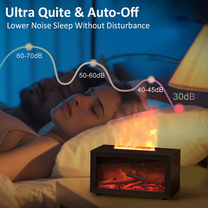 Arctic Aura™ Fireplace Flame Aroma Diffuser – Ultrasonic Humidifier & Essential Oil Aromatherapy Diffuser