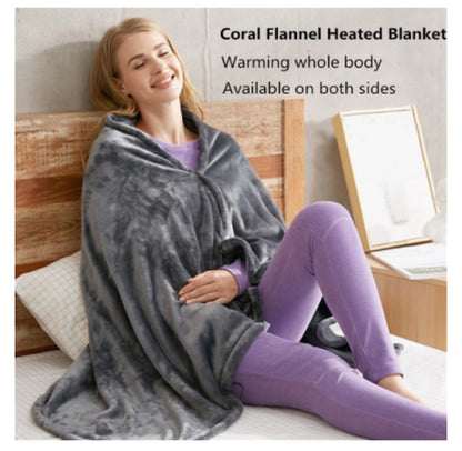 Arctic Aura™ USB Heated Flannel Blanket – Ultra Soft Electric Heated Throw for Home, Office & Travel