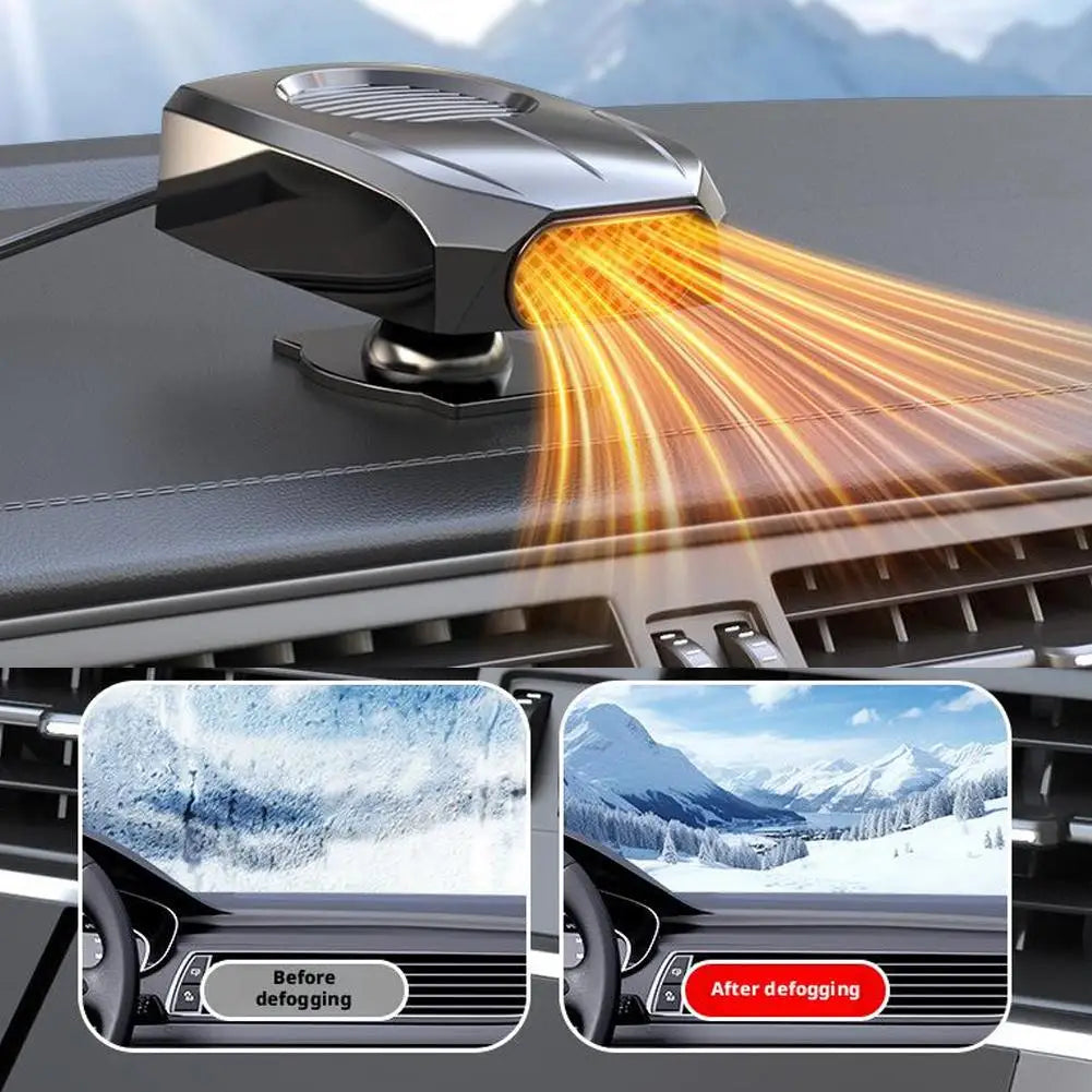 1Pc Powerful Car Windshield Defroster Heater Fan for Fast Defrosting Defogging 2 Modes Settings Winter Auto Heater Warmer