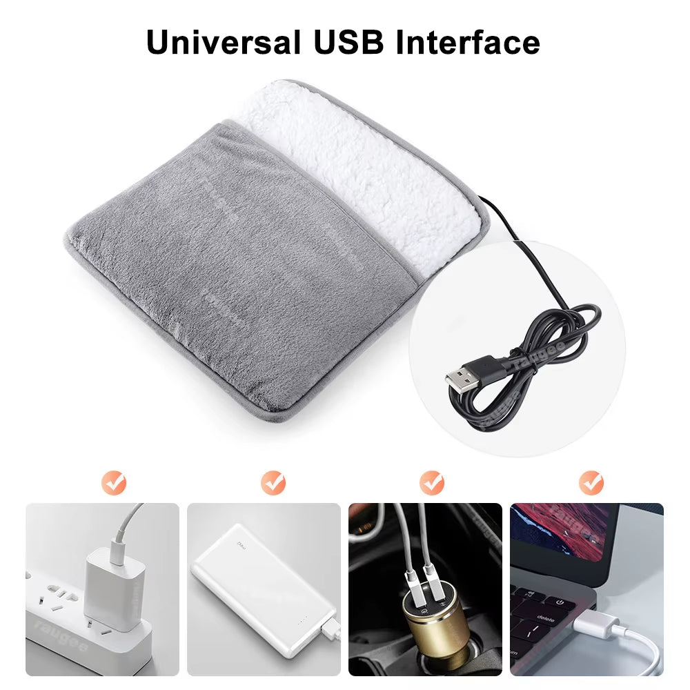 Arctic Aura™ USB Heated Foot Warmer – Ultra Soft Plush Electric Foot Heating Pad for Home, Office & Relaxation
